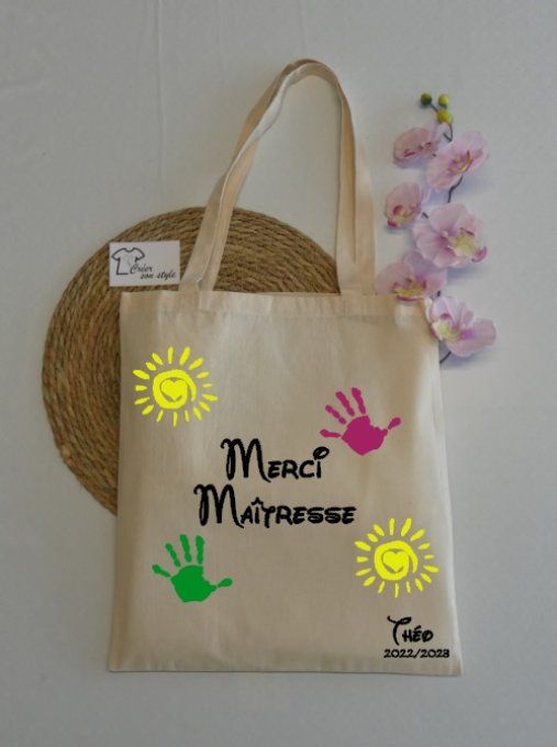 sac "Merci Maîtresse" (mains + soleil)