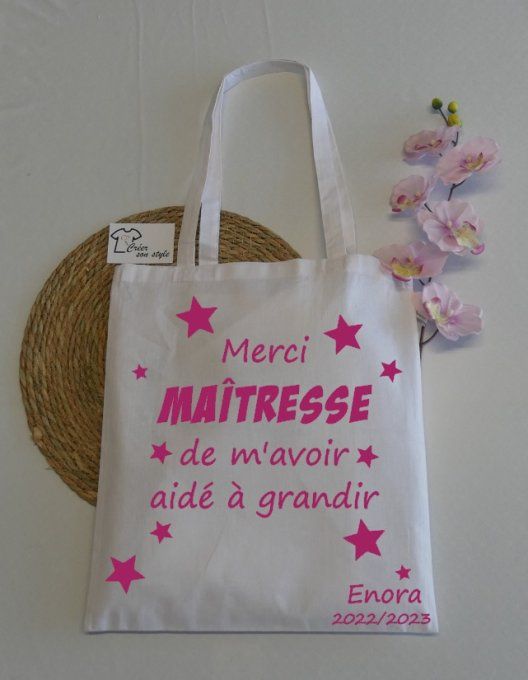 sac "Merci Maîtresse" (étoiles)