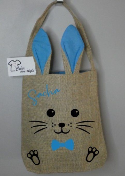 sac lapin bleu clair