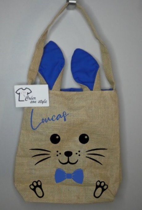 sac lapin bleu foncé