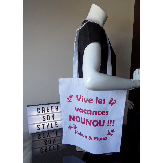 sac "Vive les vacances nounou !!!"