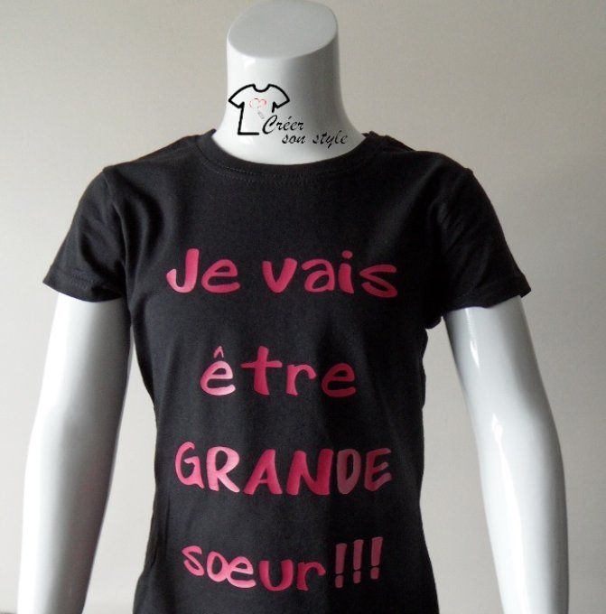 tee shirt "Je vais être grande soeur"