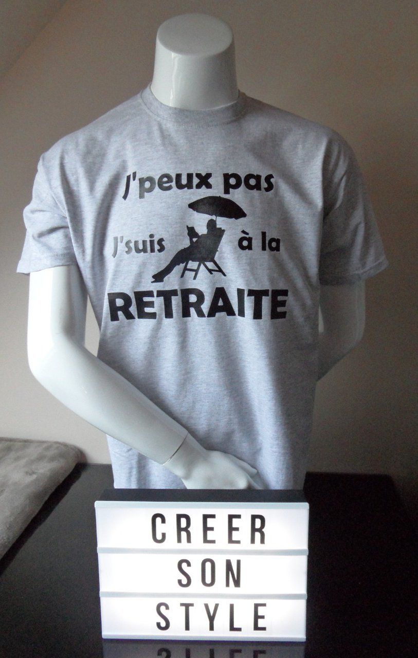 Tee-shirt j'peux pas j'suis à la retraite - Idée cadeau