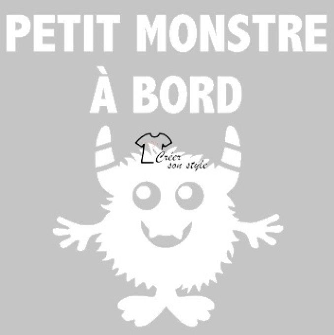 Stickers "petit monstre à bord"