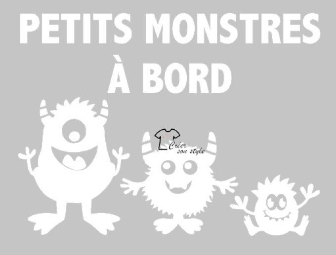 Stickers "petits monstres à bord"