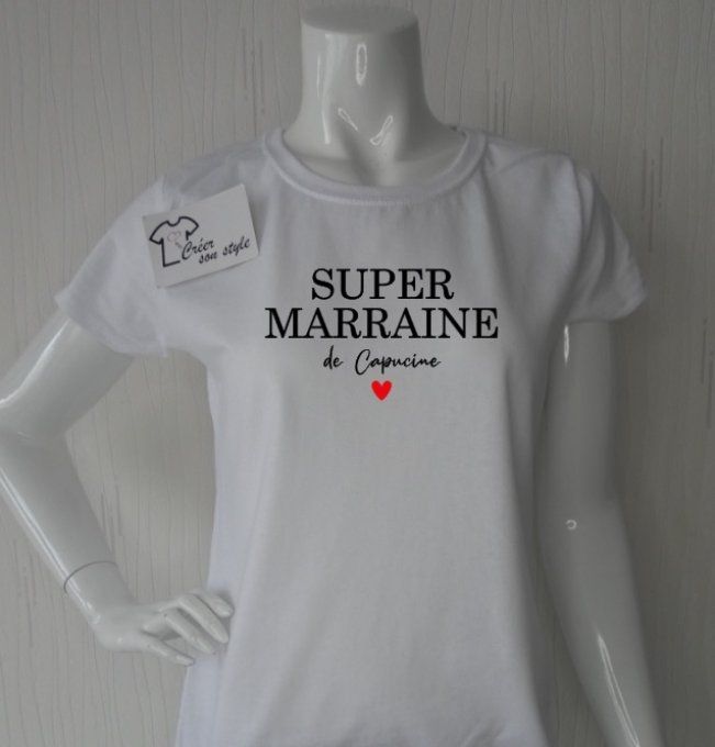 tee shirt "super marraine de"