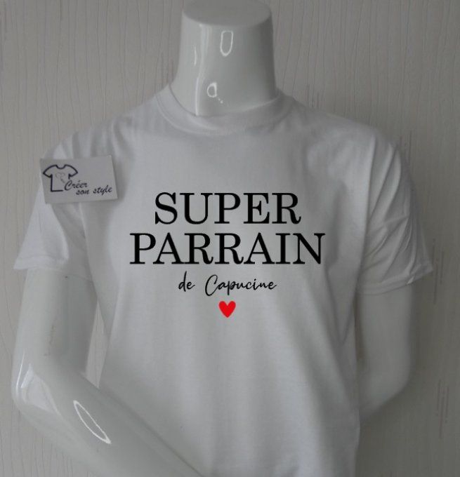 tee shirt homme "super parrain de"