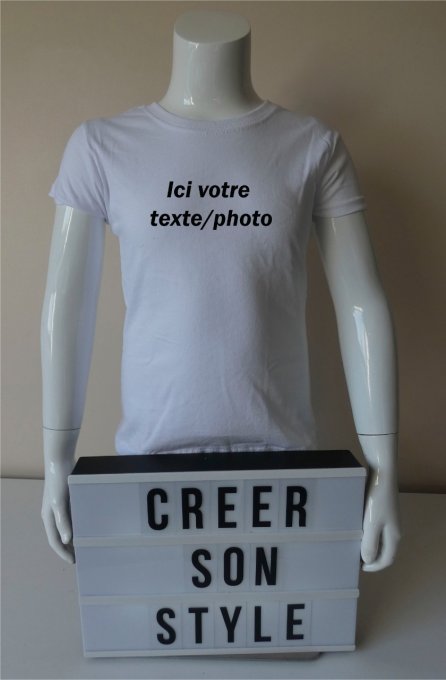 Tee shirt enfant à personnaliser