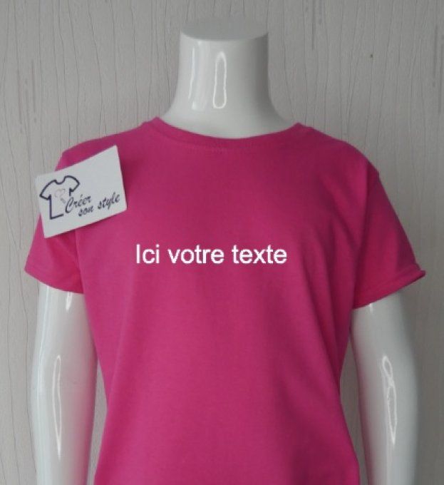 Tee shirt fille à personnaliser