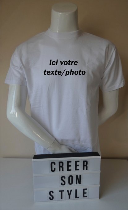 Tee shirt homme à personnaliser