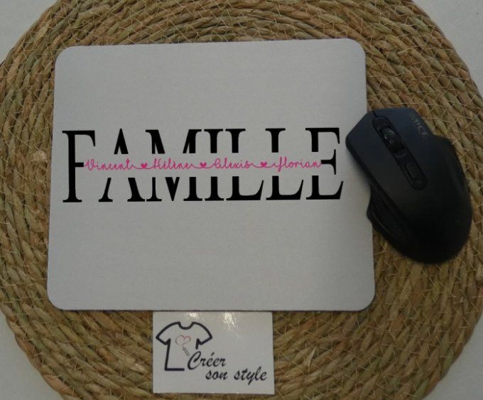 Tapis de souris "famille"
