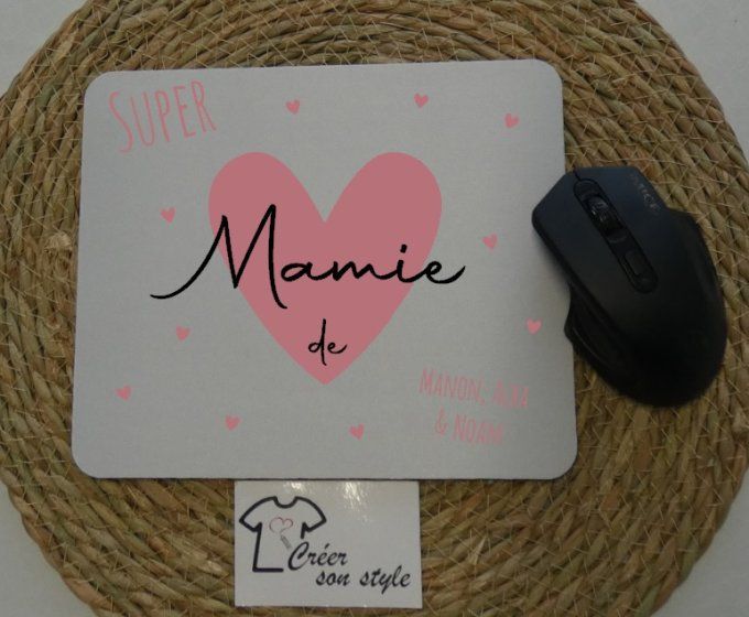Tapis de souris "super mamie de ..."