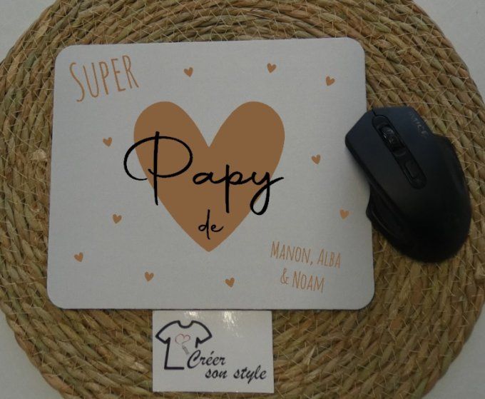 Tapis de souris "super papy de ..."