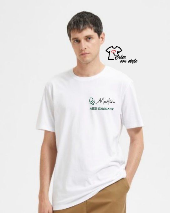 tee shirt "aide-soignant + prénom" 