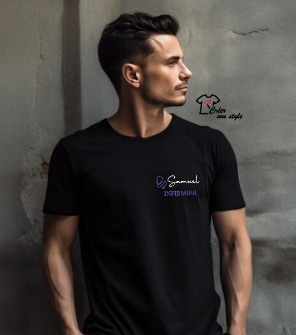 tee shirt "infirmier + prénom"