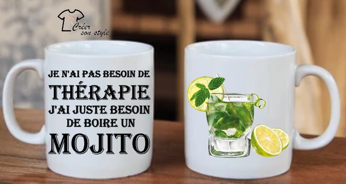 mug je n'ai pas besoin de thérapie, j'ai juste besoin de boire un