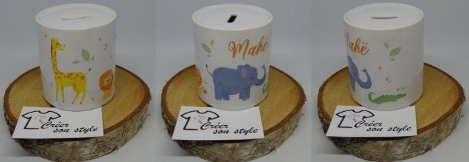 Tirelire "animaux jungle"