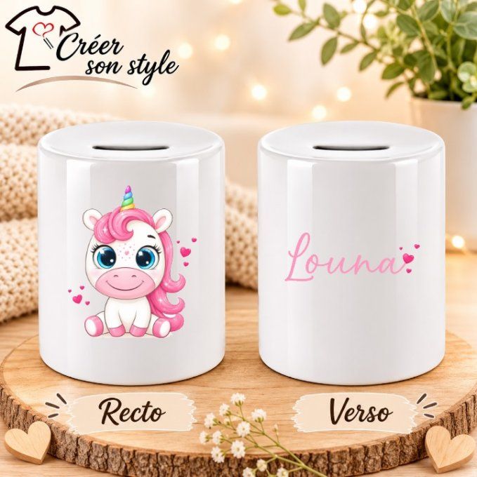 Tirelire "bébé licorne"