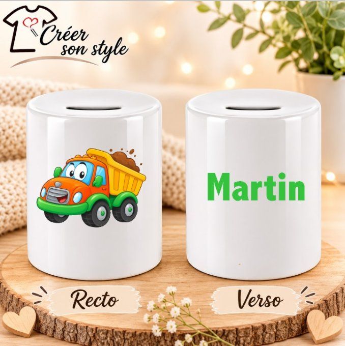 Tirelire "camion benne"