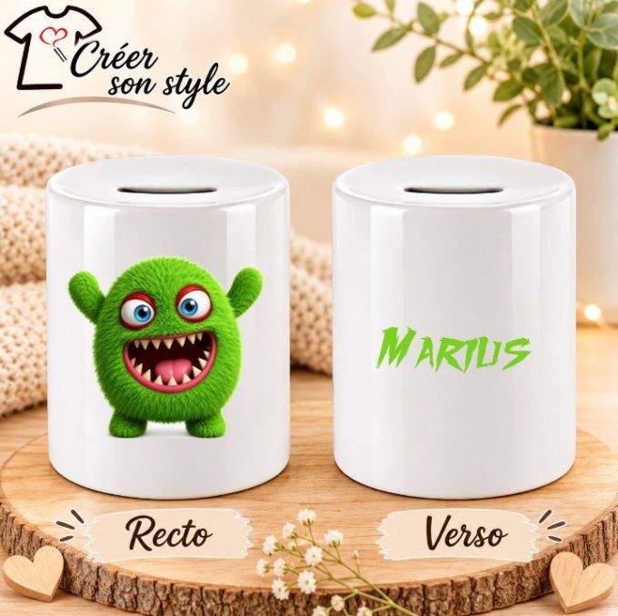 Tirelire "monstre vert"