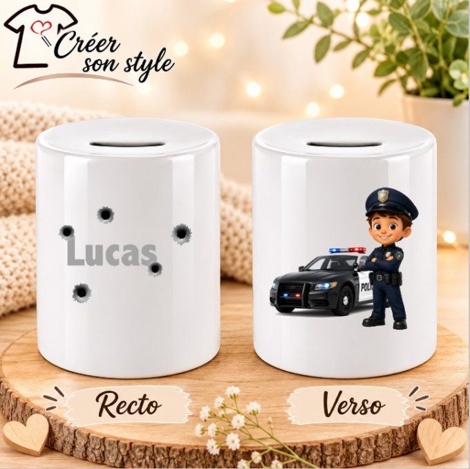 Tirelire "policier" 