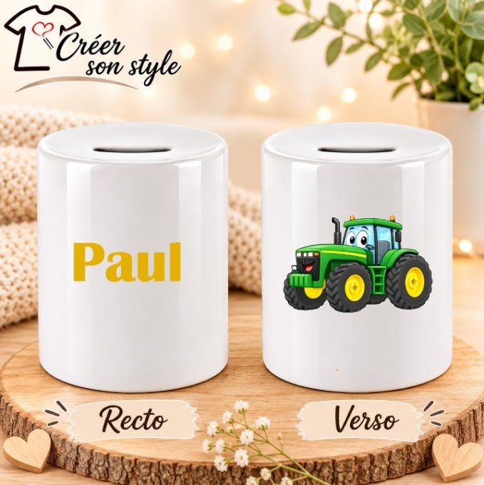 Tirelire "tracteur"