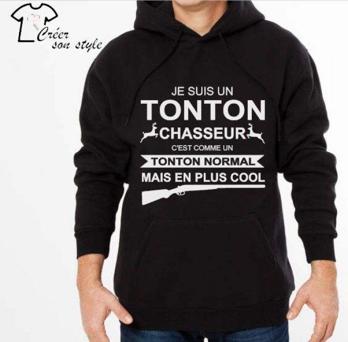 Sweat-shirt homme "je suis un tonton chasseur"