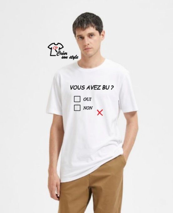 tee shirt homme "vous avez bu?"