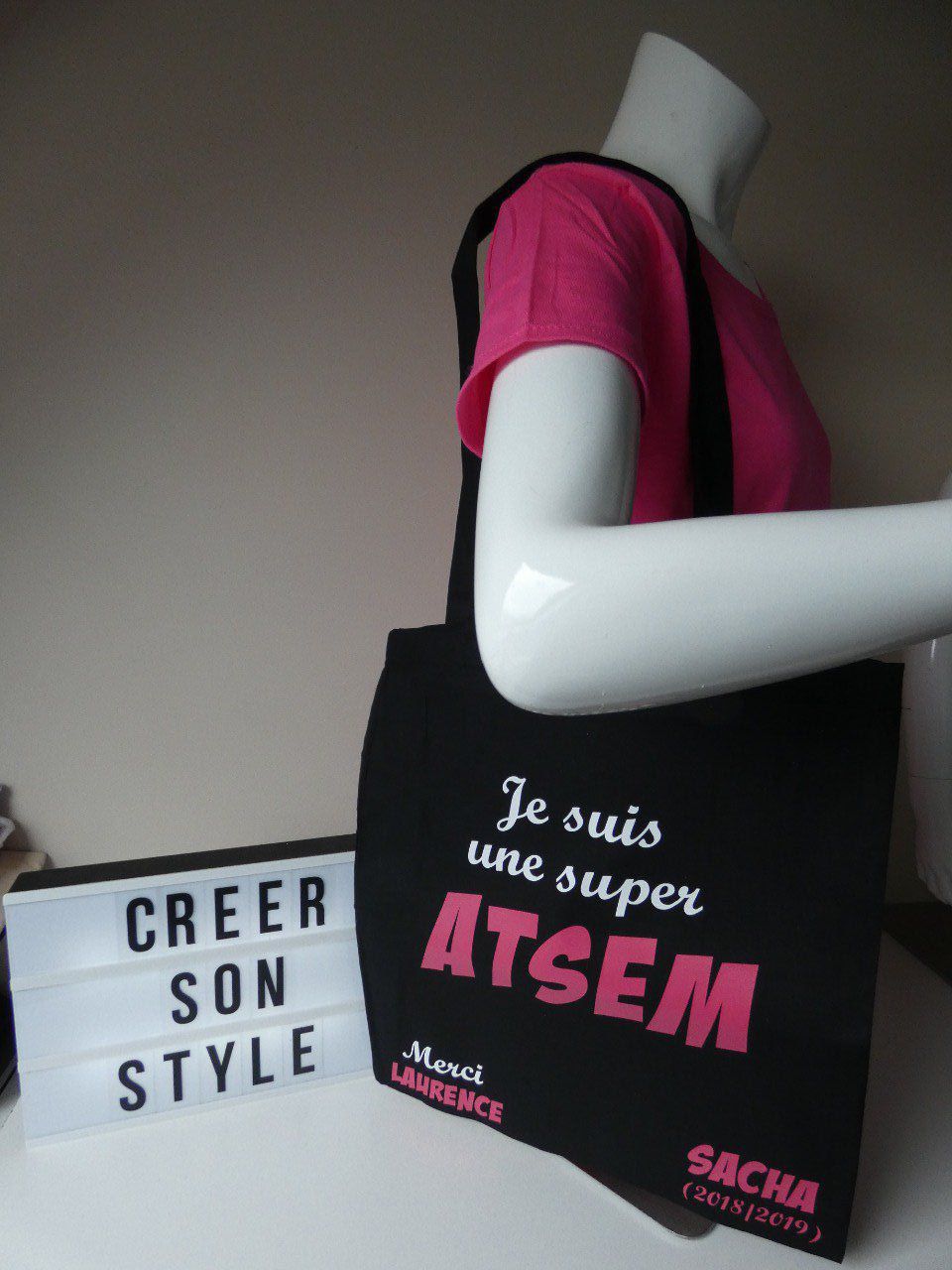 Sac je Suis Une Super Atsem Creersonstyle
