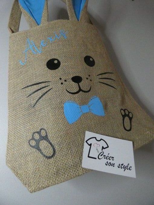 sac lapin bleu clair