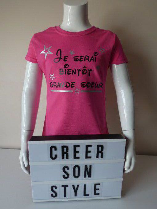 tee shirt "Je serai bientôt grande soeur"